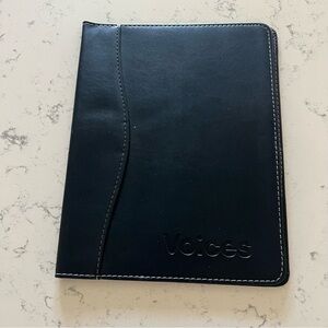 CLEARANCE Journalbooks Black Tablet or Notebook Case Voices Embossed Front Cover